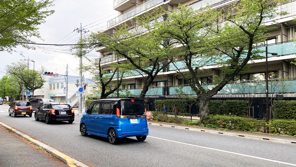 交通量が多い住宅地